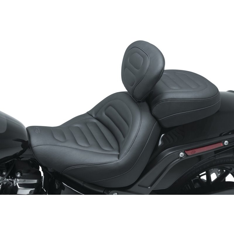 Mustang 18-21 Harley Fat Bob Standard Touring Recessed Passenger Seat - Black