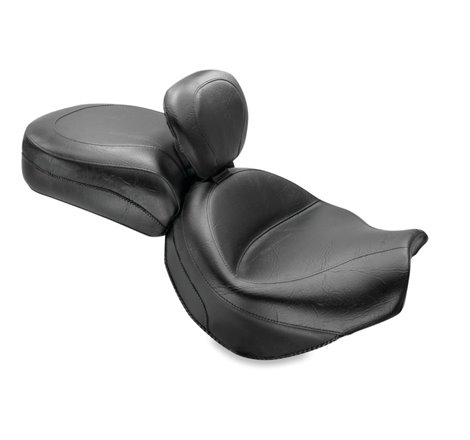 Mustang 04-10 Kawasaki Vulcan 2000 Classic,LT Standard Touring 2PC Seat w/Driver Backrest - Black