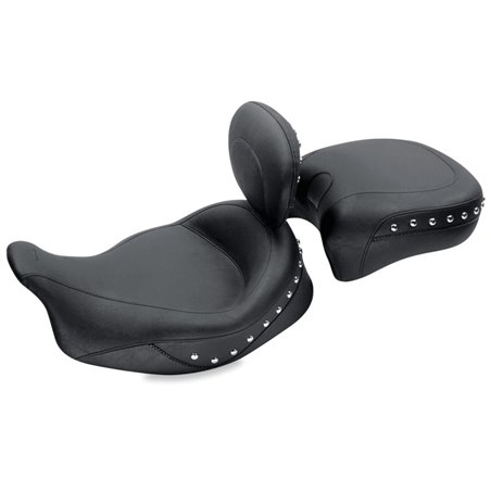 Mustang 08-21 Harley Electra Glide Std,Rd Glide,Rd King,Str Glide Touring Solo Seat w/Studs -Black