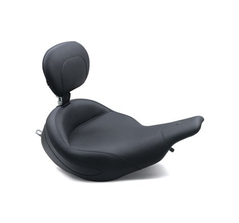 Mustang 97-07 Harley Electra Glide, Rd Glide Super Touring Solo Seat w/Driver Backrest - Black