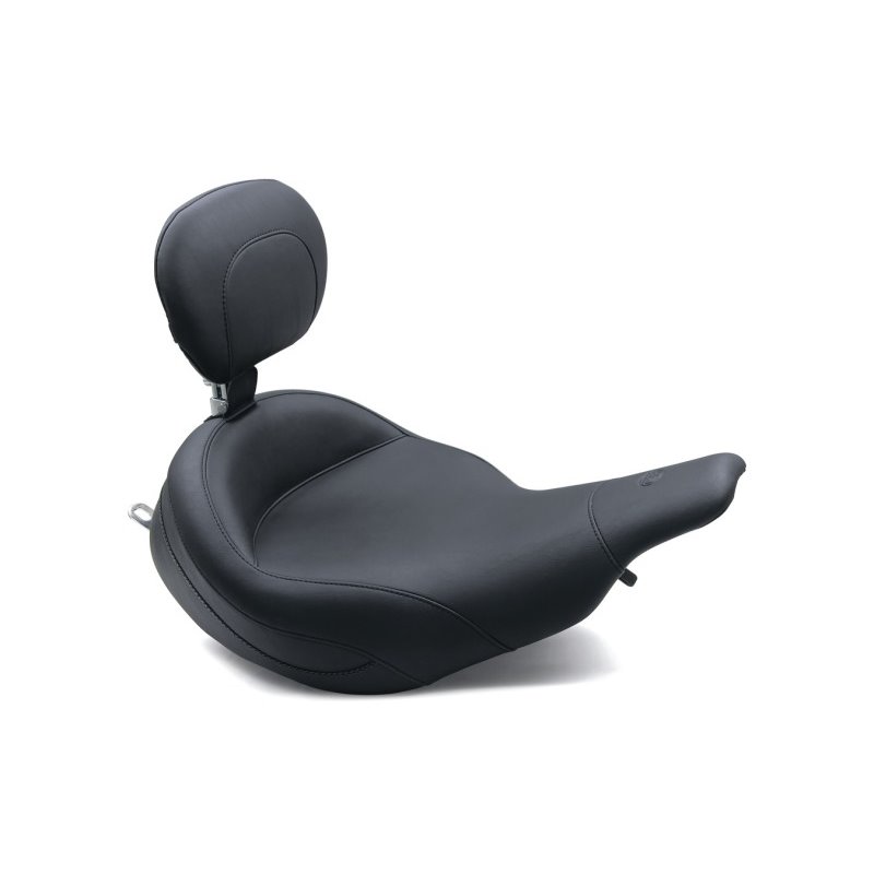 Mustang 97-07 Harley Electra Glide, Rd Glide Super Touring Solo Seat w/Driver Backrest - Black