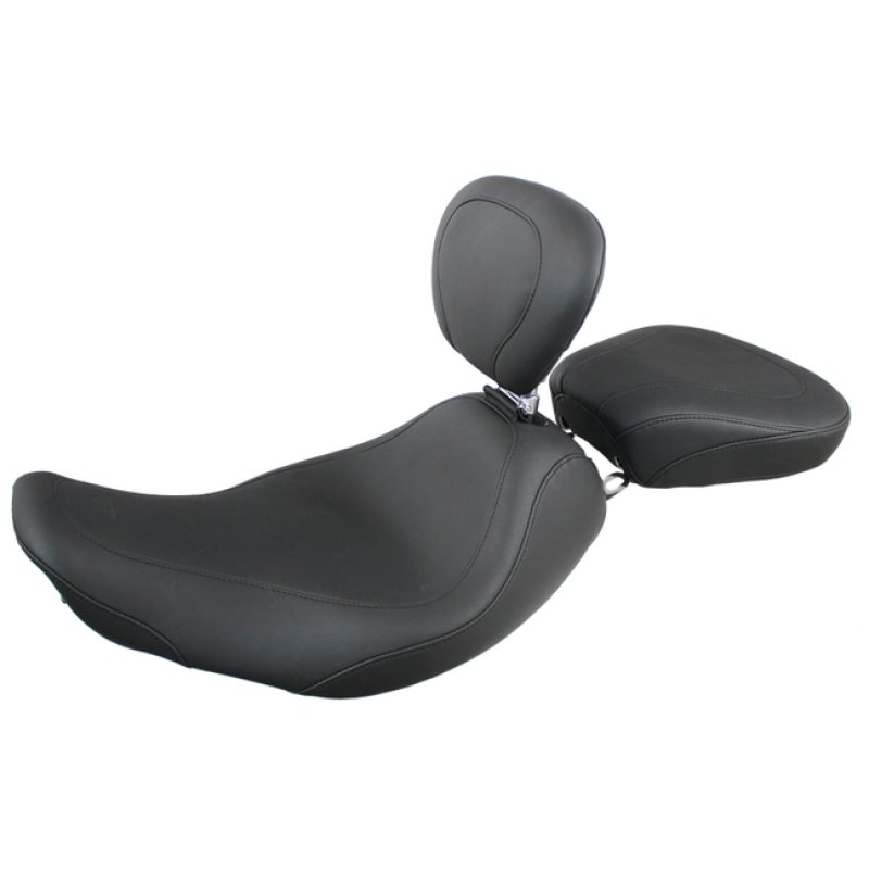 Mustang 97-07 Harley Rd King, 06-07 Str Glide, 00-05 Eagle Wide Tripper Solo Seat w/DBR - Black