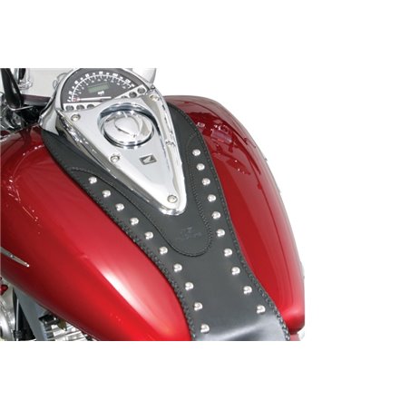 Mustang 04-09 HondaVTX1300C, 03-09 VTX1300 Retro, 03-07 VTX1300S Tank Bib w/Studs - Black