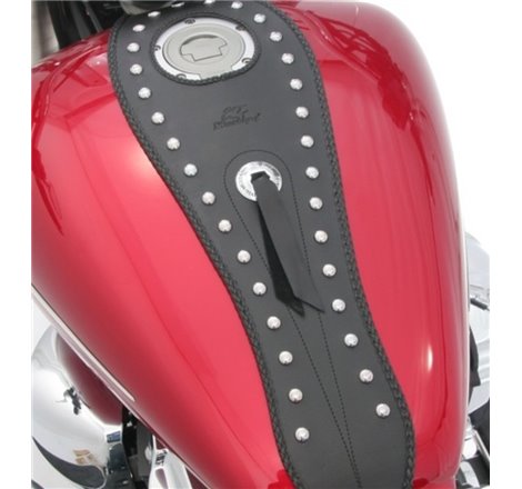 Mustang 07-17 Yamaha V-Star 1200,V-Star 1300 Tourer,V-Star 1300 Deluxe Tank Bib w/Studs- Black