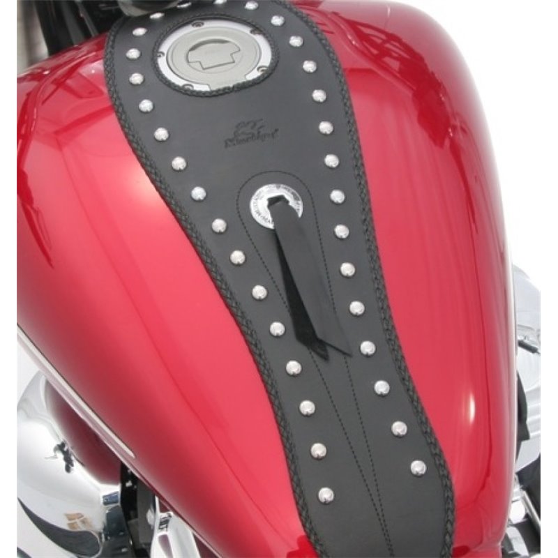 Mustang 07-17 Yamaha V-Star 1200,V-Star 1300 Tourer,V-Star 1300 Deluxe Tank Bib w/Studs- Black