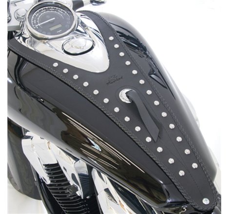 Mustang 10-14 Honda VT1300C Sabre, 10-16 VT1300C Stateline Cruiser Tank Bib w/Studs - Black