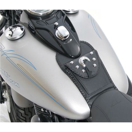 Mustang 08-13 Harley FLSTB Softail Tank Bib w/Studs - Black