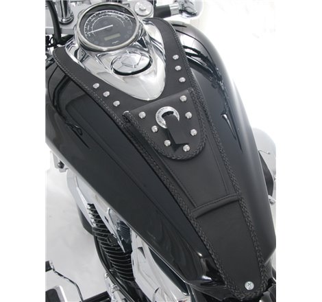 Mustang 10-14 Honda VT1300C Cruiser Tank Bib w/Studs - Black