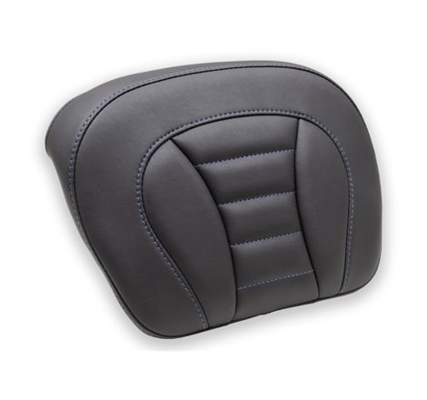 Mustang 08-21 Harley Electra Glide,Rd Glide,Rd King,Str Glide Tour-Pak Pad w/ Blue Stitch - Black