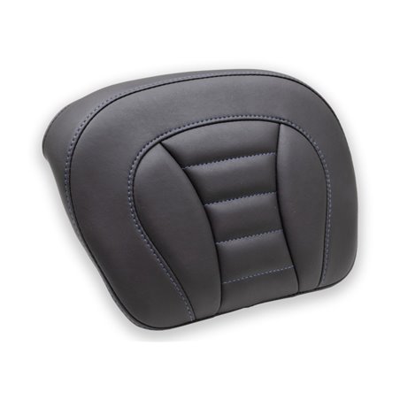 Mustang 08-21 Harley Electra Glide,Rd Glide,Rd King,Str Glide Tour-Pak Pad w/ Blue Stitch - Black