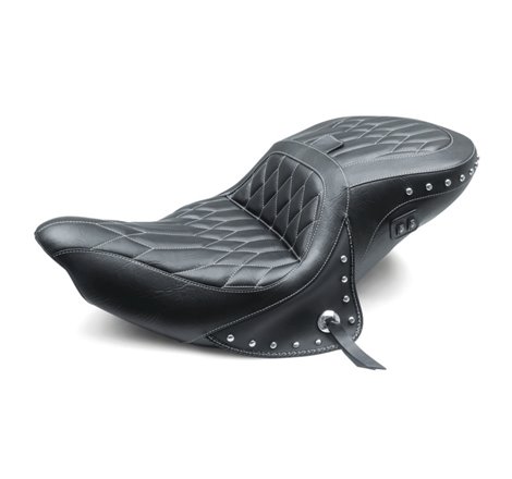 Mustang 14-21 Indian Chieftain, Chief, Dark Horse, Roadmaster, Spfld Touring 1PC Seat - Black