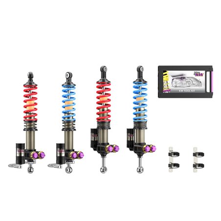 KW 04-05 Porsche Carrera GT Special Edition V5 Coilover Kit W/ Red & Blue Springs