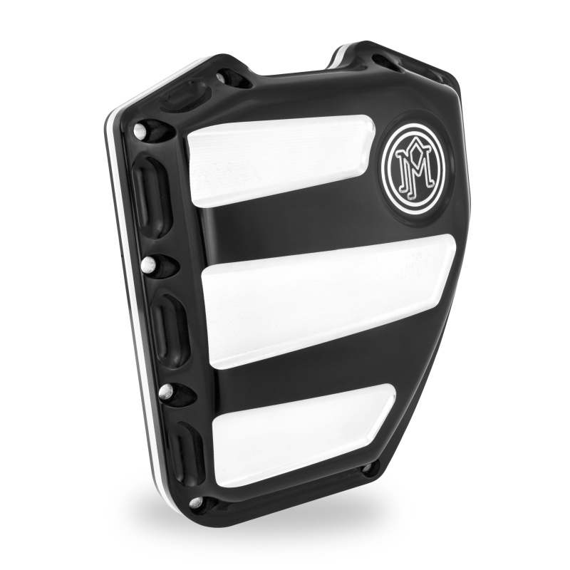 Performance Machine Twin Cam Scallop Timing Cover - Contrast Cut Platinum