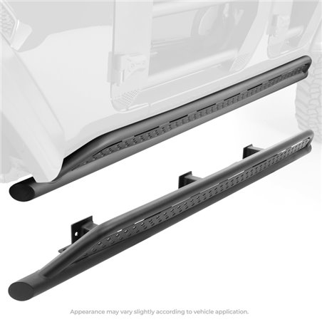 Go Rhino 21-24 Ford Bronco 4WD 4dr (Excl. Bronco Sport) Frame Mount Sliders - Tex. Blk