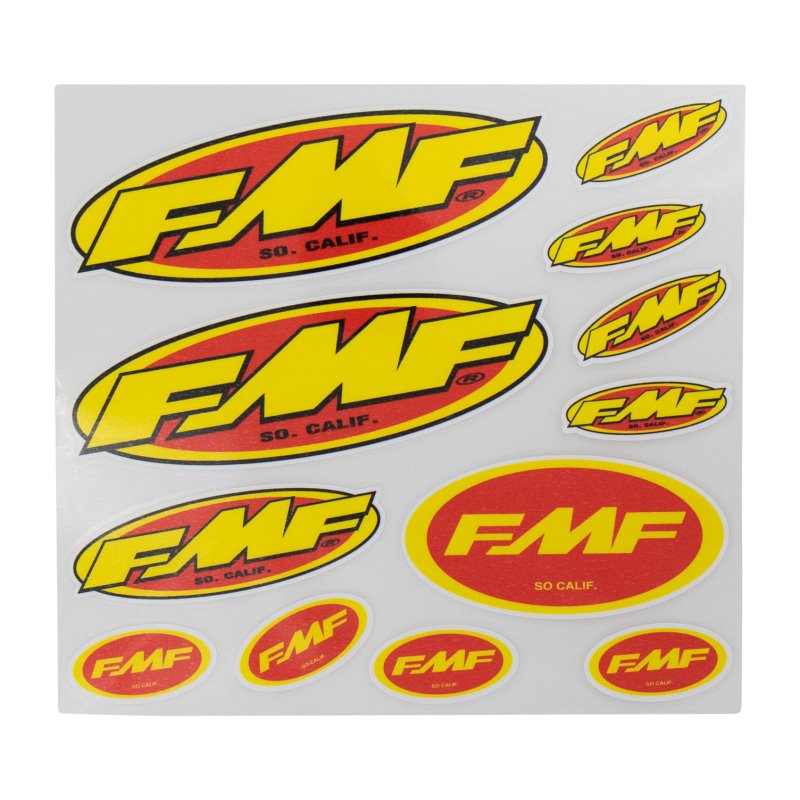 FMF Racing 5In Jersey Sticker (Yel/Red) (50 Pack)