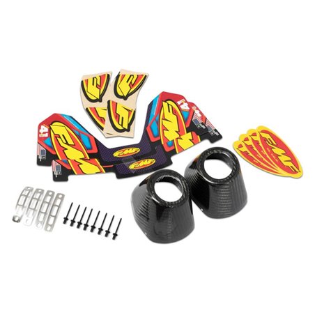 FMF Racing CRF250R 18-21/ CRF450R 17-20 Dual Fact 4.1 Carbon Replacement Endcaps (2 Piece Kit)