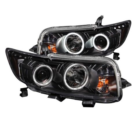 ANZO 2008-2010 Scion Xb Projector Headlights w/ Halo Black