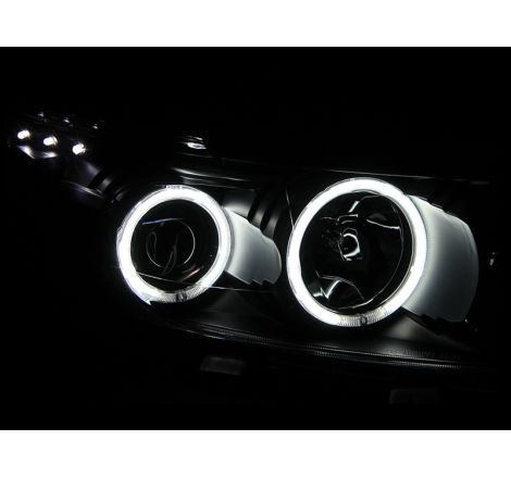 ANZO 2008-2010 Scion Xb Projector Headlights w/ Halo Black