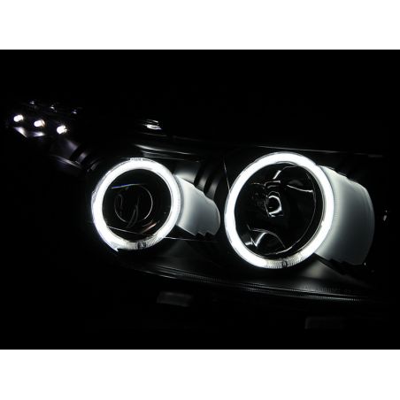 ANZO 2008-2010 Scion Xb Projector Headlights w/ Halo Black