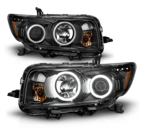 ANZO 2008-2010 Scion Xb Projector Headlights w/ Halo Black