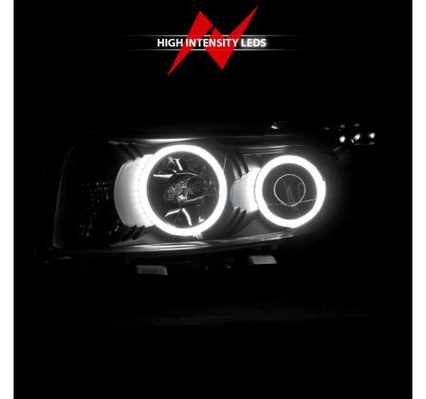 ANZO 2008-2010 Scion Xb Projector Headlights w/ Halo Black