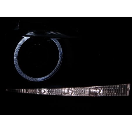 ANZO 2004-2007 Scion Xb Projector Headlights w/ Halo Black G2