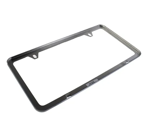 Ford Racing Slim License Plate Frame - Brushed Stainless Steel