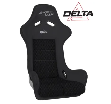 PRP Delta Composite Seat- Black (PRP Silver Outline/Delta Silver- Black Stitching)