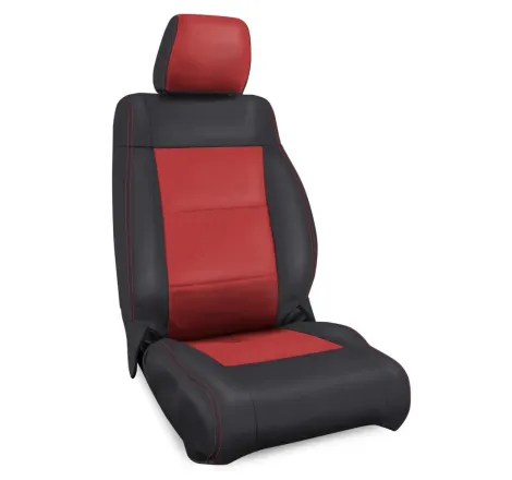 PRP 07-10 Jeep Wrangler JK Front Seat Covers/2 door or 4 door (Pair) - Black/Red