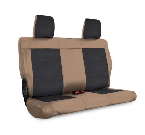 PRP 08-10 Jeep Wrangler JKU Rear Seat Cover/4 door - Black/Tan