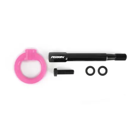 Perrin 08-14 Subaru WRX/STI Sedan Tow Hook Kit (Rear) - Hyper Pink