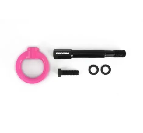 Perrin 2022 Subaru WRX / 18-21 Crosstrek Tow Hook Kit (Rear) - Hyper Pink