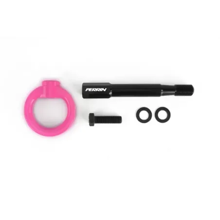 Perrin 2022 Subaru WRX / 18-21 Crosstrek Tow Hook Kit (Rear) - Hyper Pink