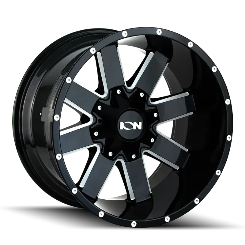 ION Type 141 20x12 / 8x165.1 BP / -44mm Offset / 130.8mm Hub Gloss Black Milled Wheel