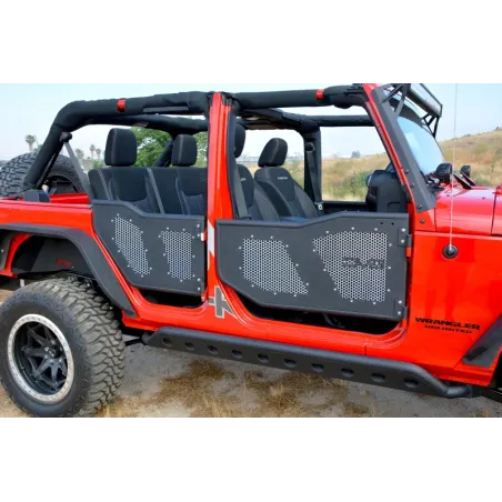 DV8 Offroad Aluminum Mesh Inserts For Rear JK Rock Doors