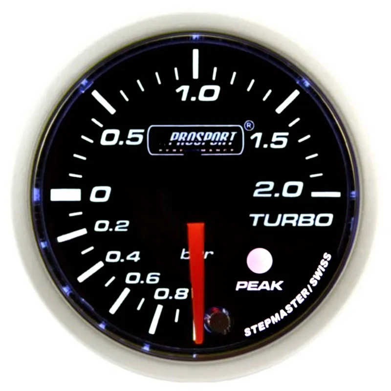 Prosport 52mm Analogue 2Bar Boost Gauge with Peak Recall Prosport - 1