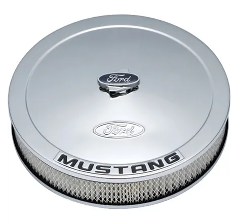 Ford Racing Air Cleaner Kit - Chrome w/Mustang Emblem