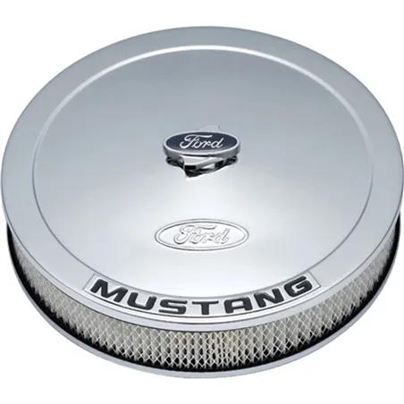 Ford Racing Air Cleaner Kit - Chrome w/Mustang Emblem