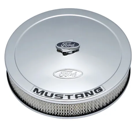 Ford Racing Air Cleaner Kit - Chrome w/Mustang Emblem