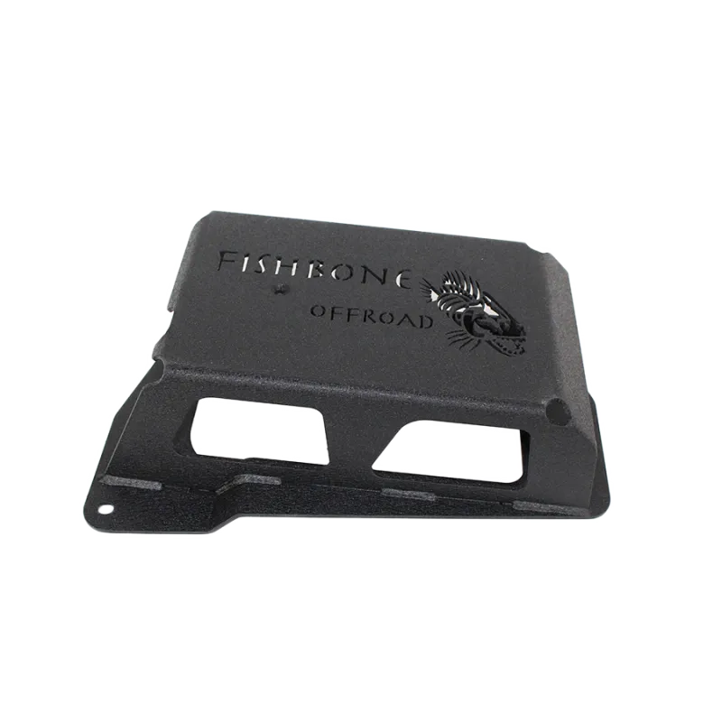 Fishbone Offroad 12-17 Jeep Wrangler JK Steel EVAP Canister Skid Plates - Black Textured Powdercoat