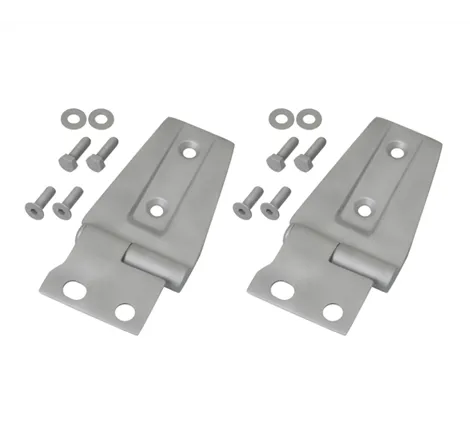 Kentrol 07-18 Jeep Wrangler JK Hood Hinge Pair Bare Grey