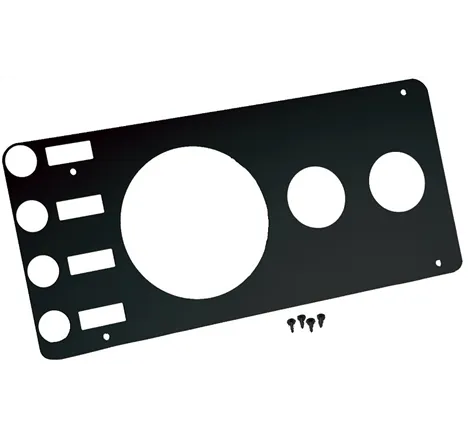 Kentrol 76-86 Jeep CJ Gauge Cover Without Radio Opening - Powdercoat Black