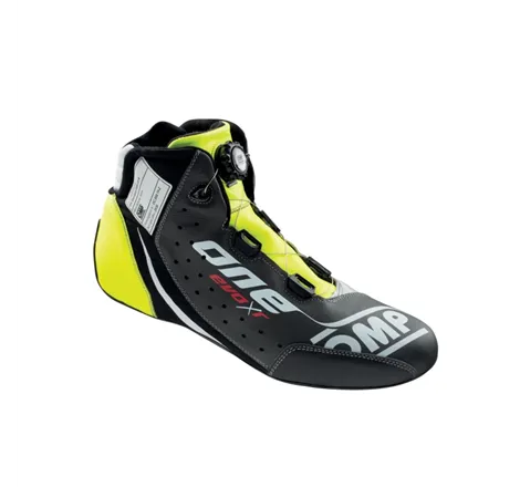 OMP One Evo X R Shoes Black/Silver/Fluorescent Yellow - Size 37 (Fia 8856-2018)