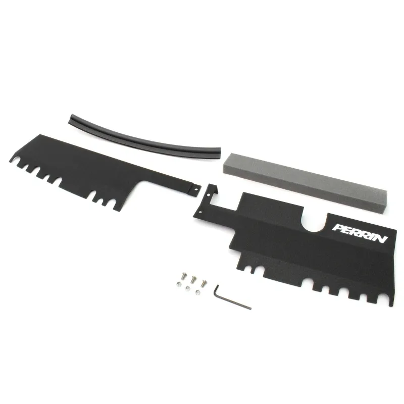 Perrin 15-21 WRX/STI Radiator Shroud (With OEM Intake Scoop) - Black