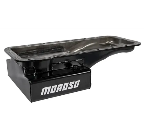 Moroso Ford 352-428 FE (w/Front Sump) Kicked Out Road Race Baffled 8qt 6in Steel Oil Pan