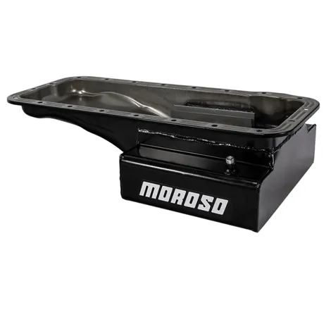 Moroso Ford 352-428 FE (w/Front Sump) Kicked Out Road Race Baffled 8qt 6in Steel Oil Pan