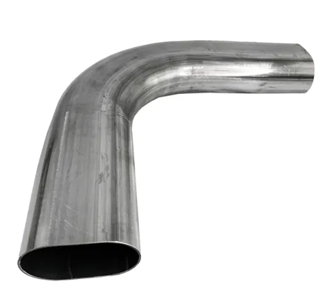 Granatelli 3in Oval Stainless Steel Horizontal 90 Deg Bend 4.5in Bend Radius Tubing