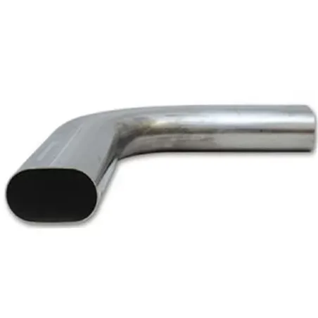 Granatelli 3in Oval Stainless Steel Horizontal 90 Deg Bend 4.5in Bend Radius Tubing