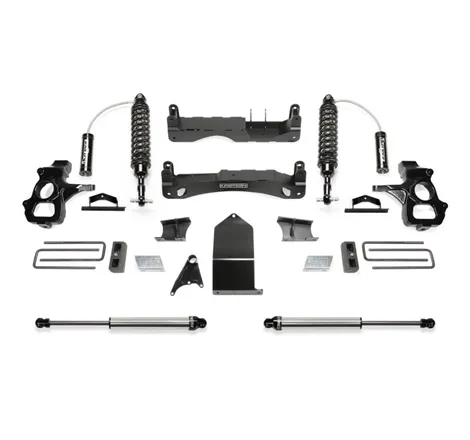 Fabtech 14-18 GM C/K1500 P/U w/oE Alm Or Stmp Stl UCA 4in Perf Sys w/Dl 2.5 & 2.25