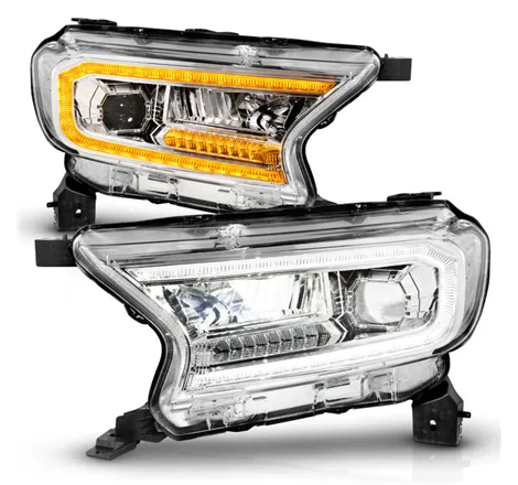 ANZO 19-23 Ford Ranger Full LED Projector Headlights w/ Initiation & Sequential - Chrome